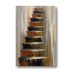 Vertical Canvas Wall Art of Stacked Stone Ledges - Canvas Wall Art - Front
