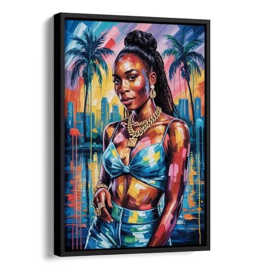 Victory Side - Black Canvas Wall Art