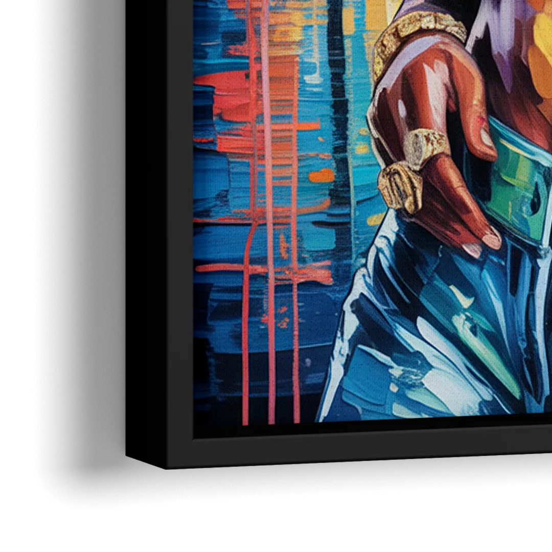 Victory - Close-Up Black Frame Canvas