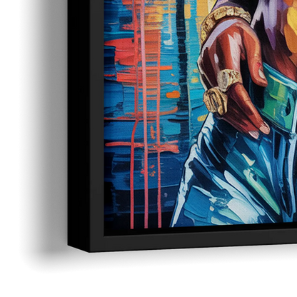 Victory - Close-Up Black Frame Canvas
