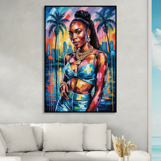 Victory Living Room - Black Canvas Wall Art