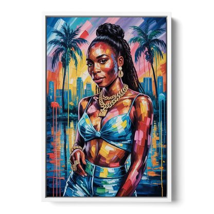 Victory - White Frame Canvas