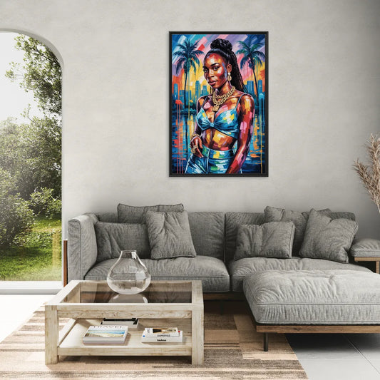 Victory - Living Room Black Frame Canvas