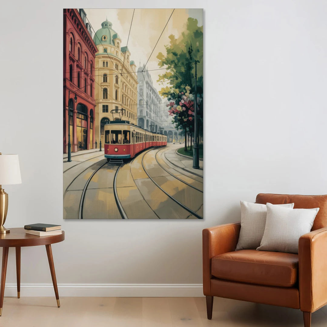 Vienna's Ringstrasse - Canvas Wall Art - Sofa - 40x60