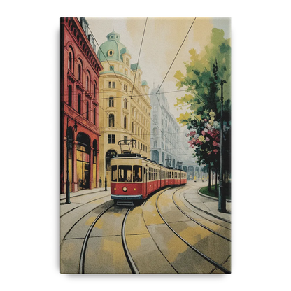 Vienna's Ringstrasse Front - Canvas Wall Art