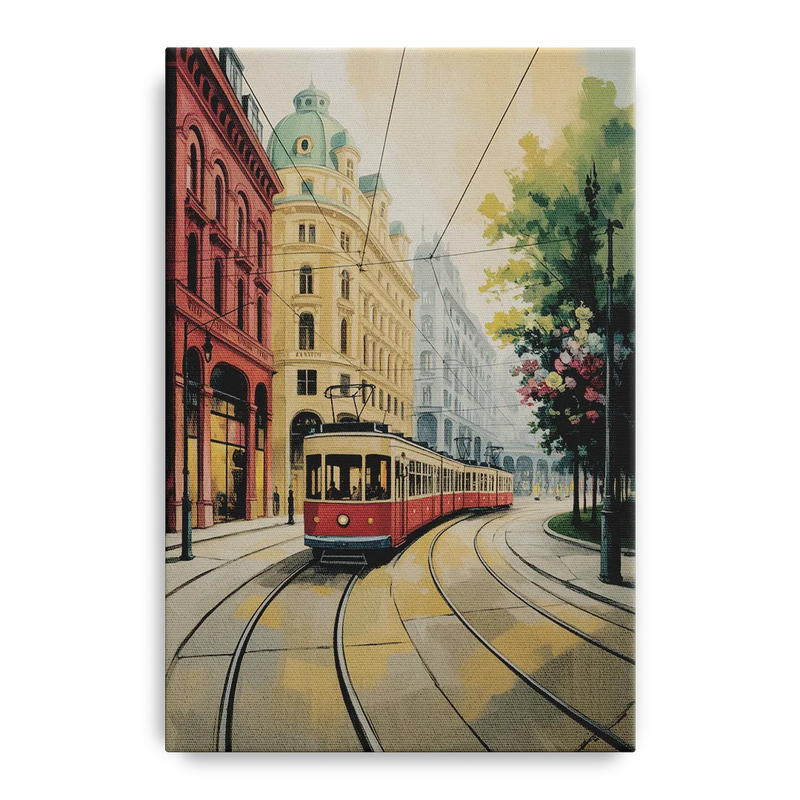 Vienna's Ringstrasse Front - Canvas Wall Art