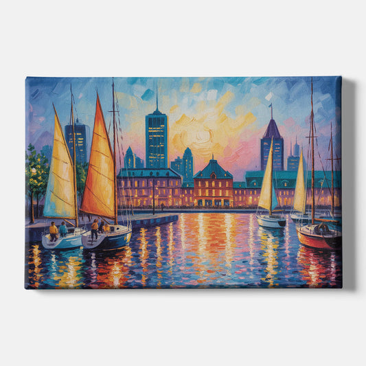 Vieux Port de Montral - Canvas Wall Art