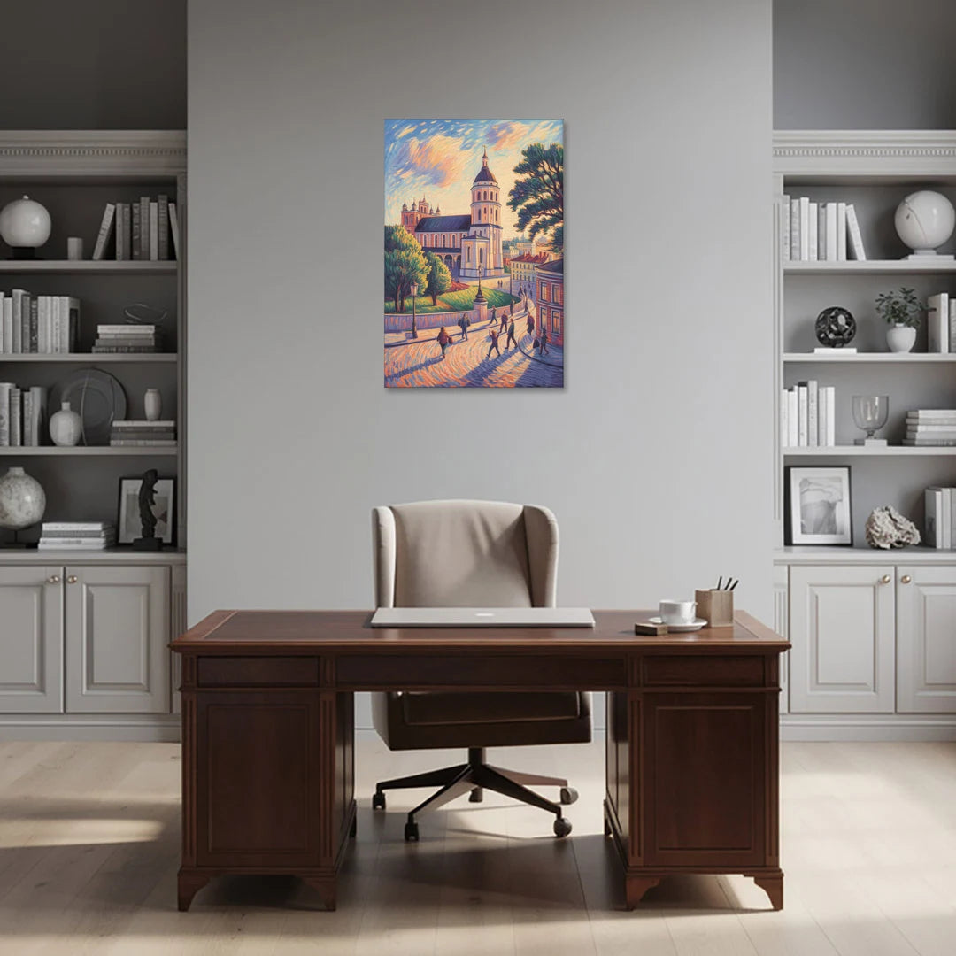 Vilnius Cathedral - Canvas Wall Art - Office - 24x36