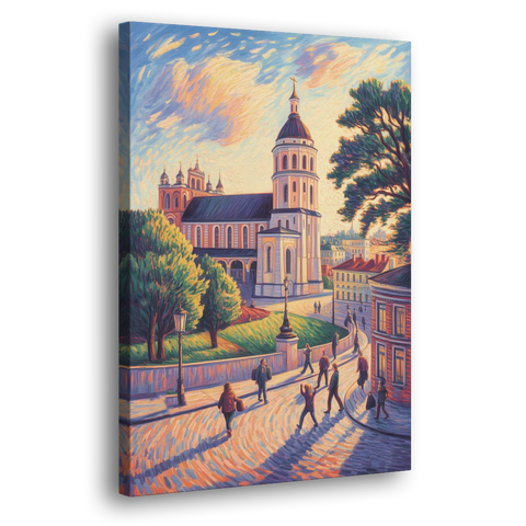 Vilnius Cathedral - Canvas Wall Art - Side