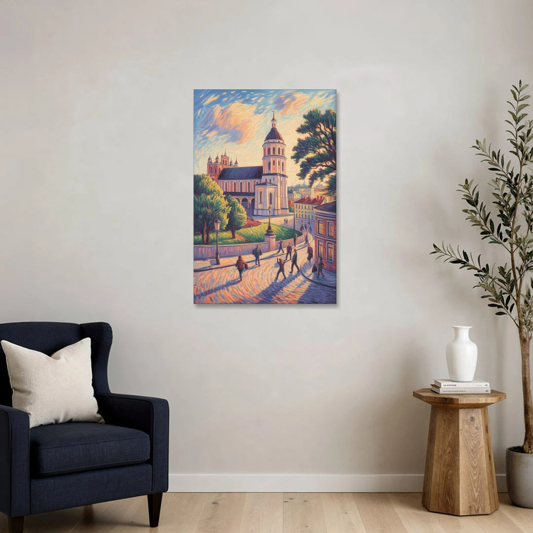 Vilnius Cathedral - Canvas Wall Art - Sofa - 24x36