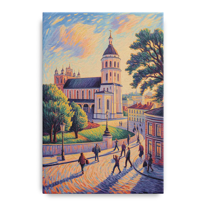 Vilnius Cathedral Front - Canvas Wall Art