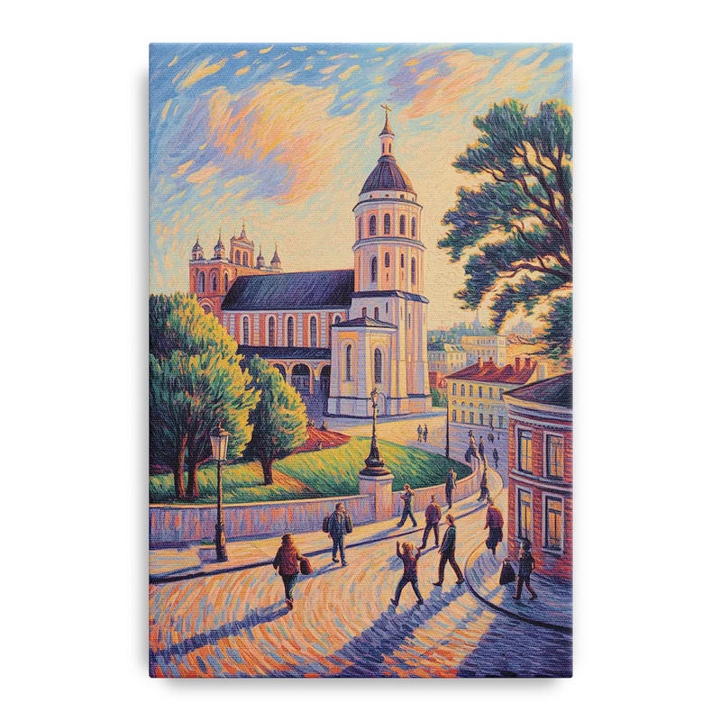 Vilnius Cathedral Front - Canvas Wall Art