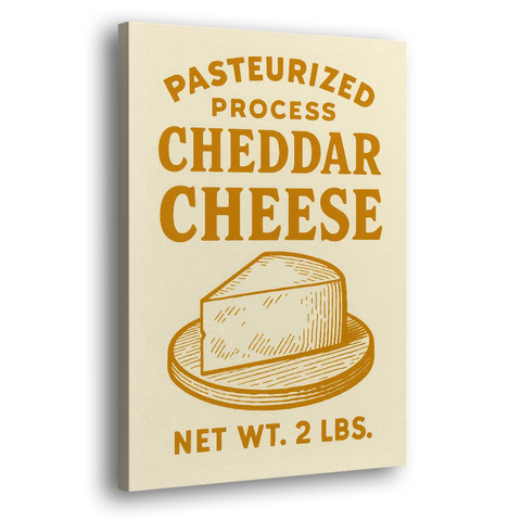 Vintage Cheddar Cheese - Canvas Wall Art