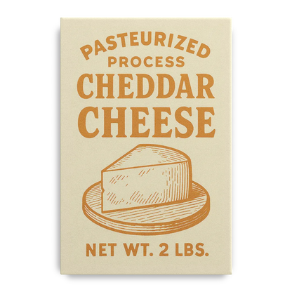 Vintage Cheddar Cheese Front - Canvas Wall Art