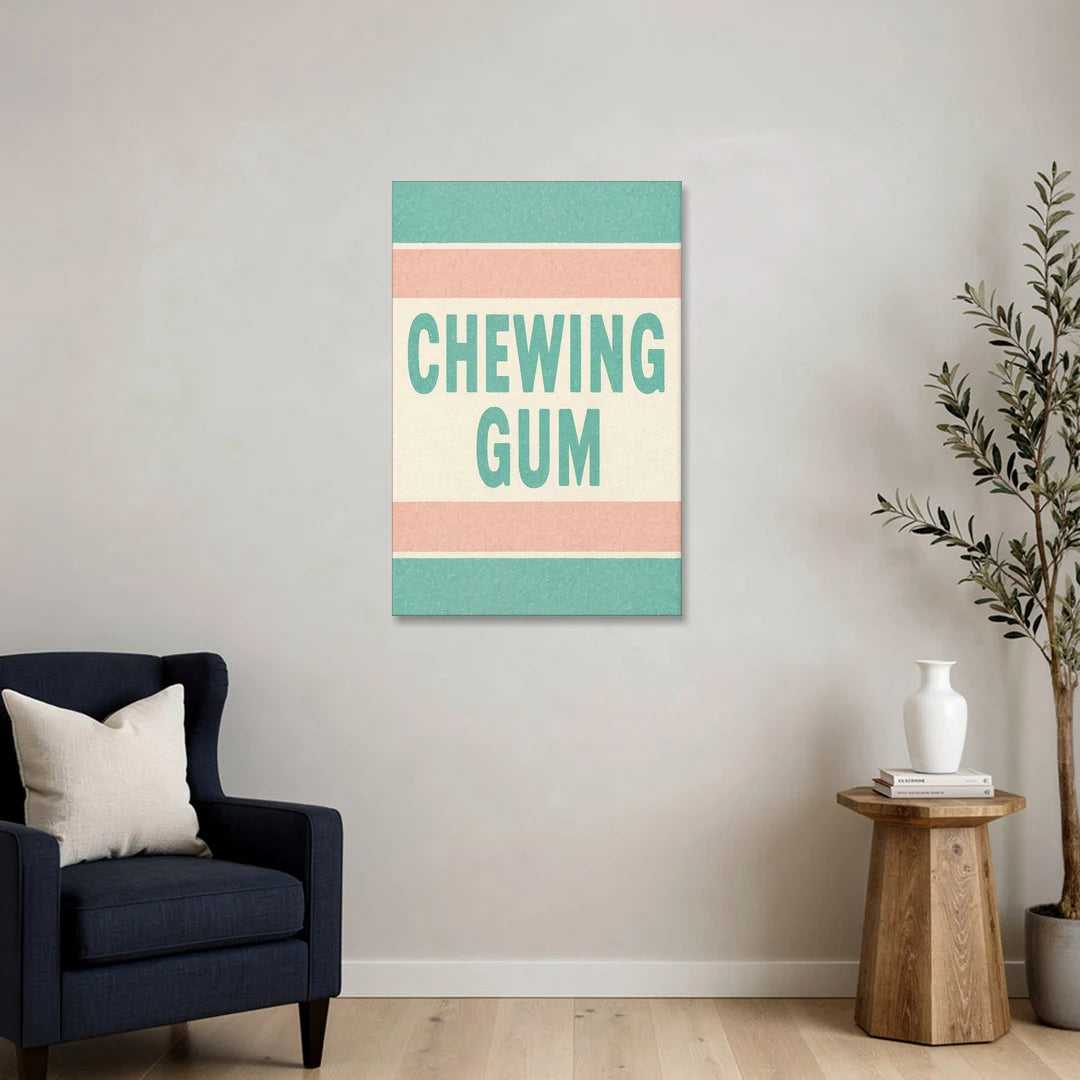 Vintage Chewing Gum - Canvas Wall Art - Sofa - 24x36