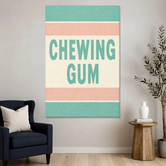 Vintage Chewing Gum - Canvas Wall Art - Sofa - 40x60