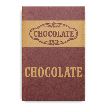 Vintage Chocolate Bar Front - Canvas Wall Art