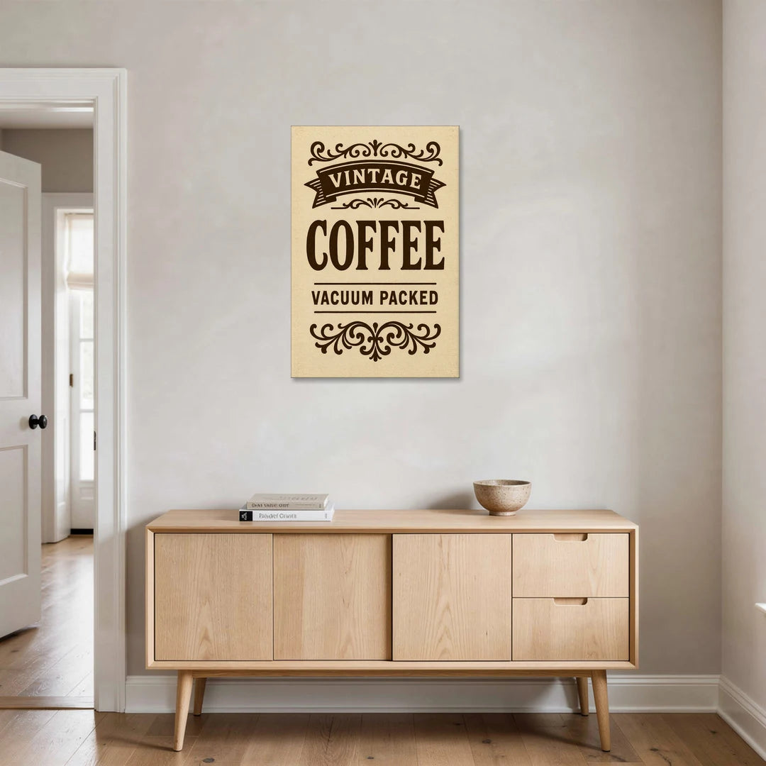 Vintage Coffee Vacuum Packed - Canvas Wall Art - Coffee Table - 24x36