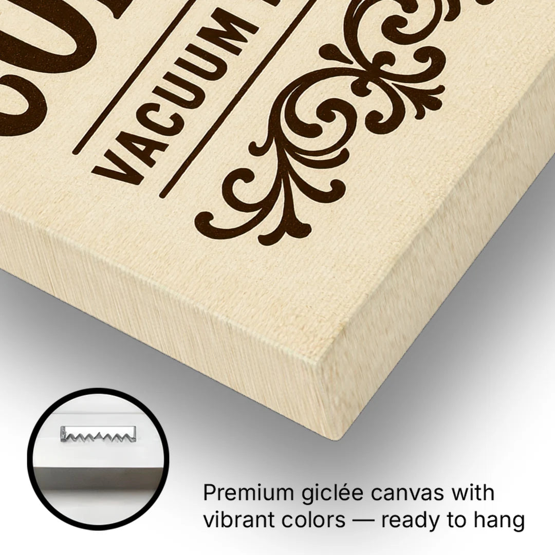 Vintage Coffee Vacuum Packed - Canvas Wall Art - Gallery Wrap Corner