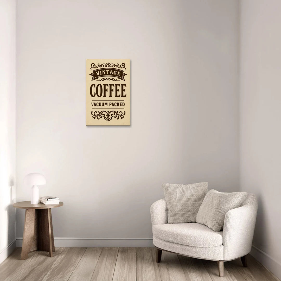 Vintage Coffee Vacuum Packed - Canvas Wall Art - Sofa - 16x24