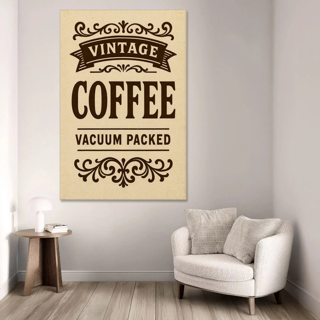 Vintage Coffee Vacuum Packed - Canvas Wall Art - Sofa - 40x60