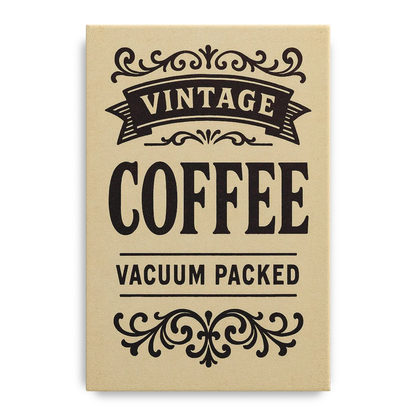 Vintage Coffee Vacuum Packed Front - Canvas Wall Art