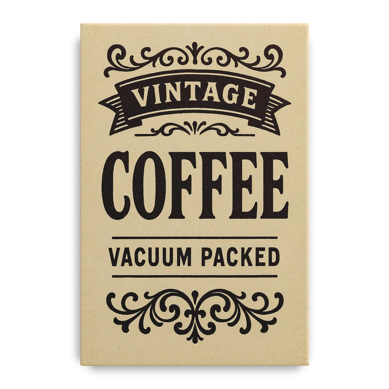 Vintage Coffee Vacuum Packed Front - Canvas Wall Art