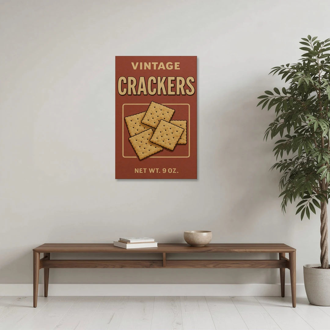 Vintage Crackers - Canvas Wall Art - Coffee Table - 24x36