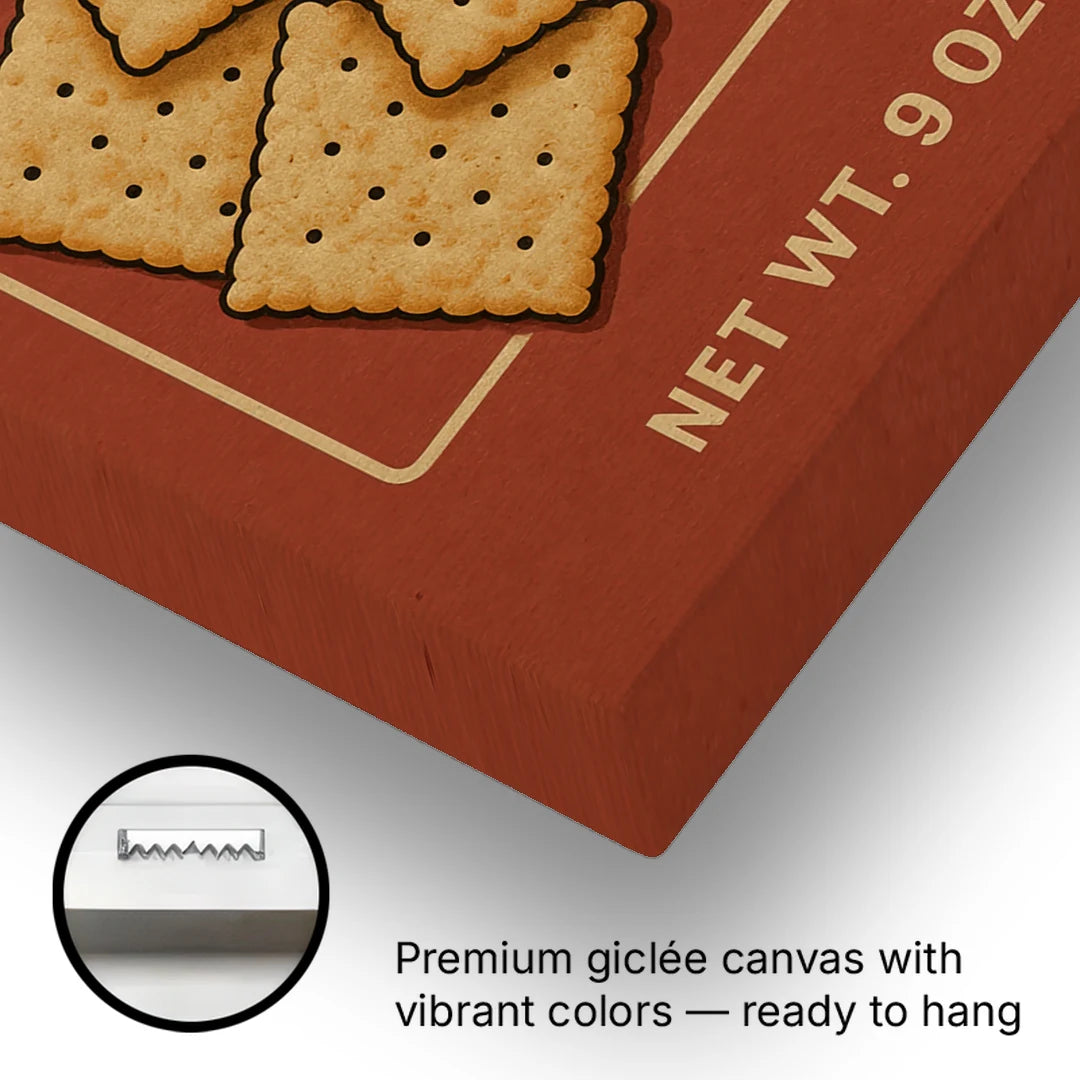 Vintage Crackers - Canvas Wall Art - Gallery Wrap Corner