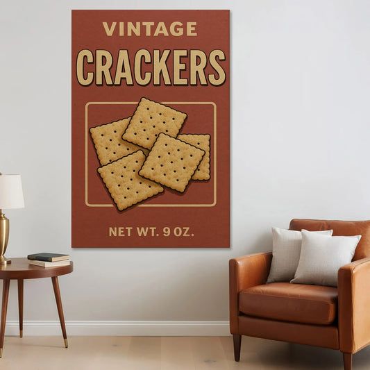 Vintage Crackers - Canvas Wall Art - Sofa - 40x60