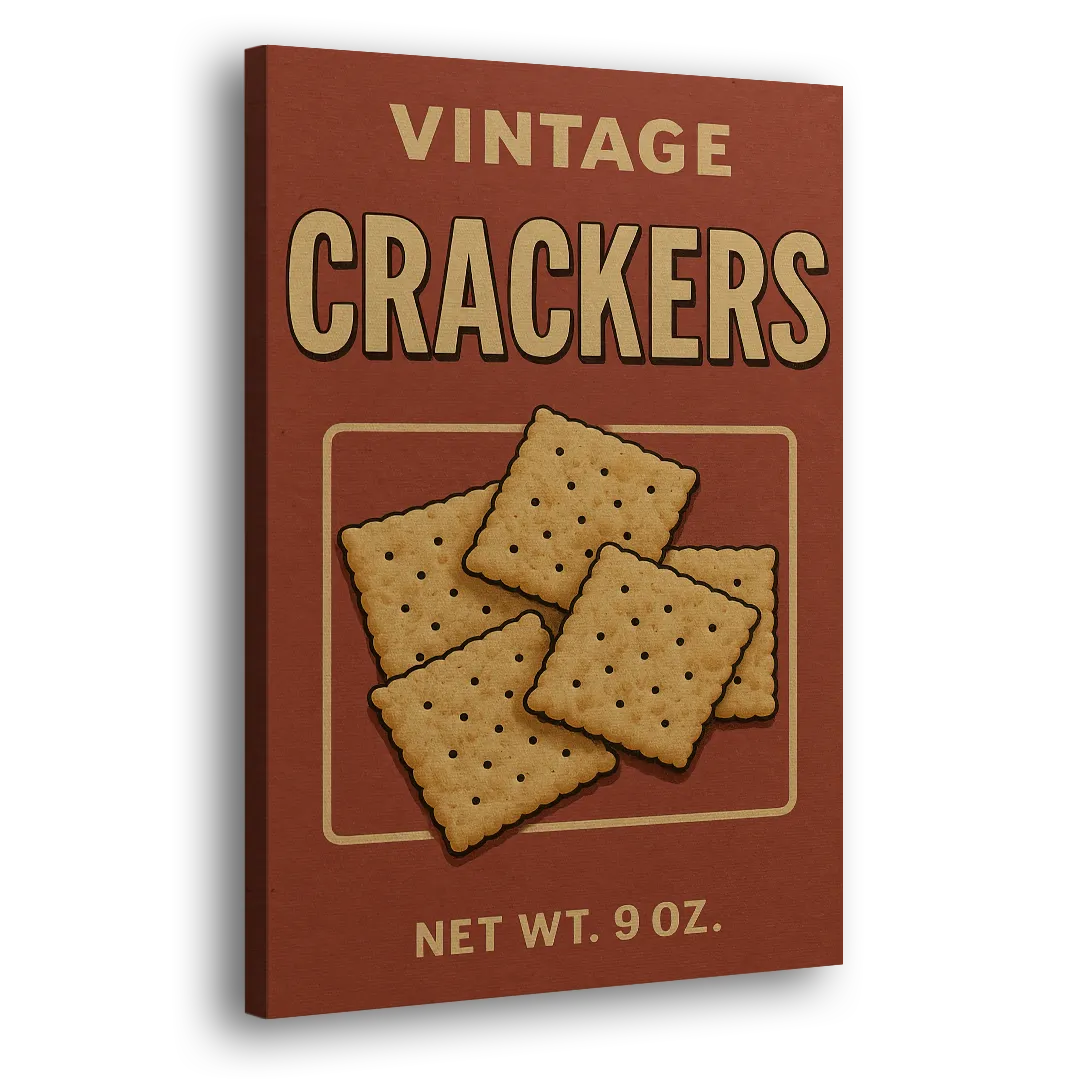 Vintage Crackers Side - Canvas Wall Art