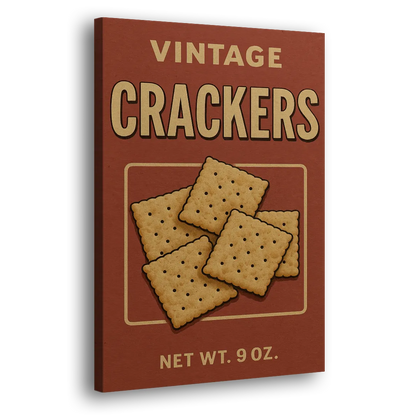 Vintage Crackers Side - Canvas Wall Art