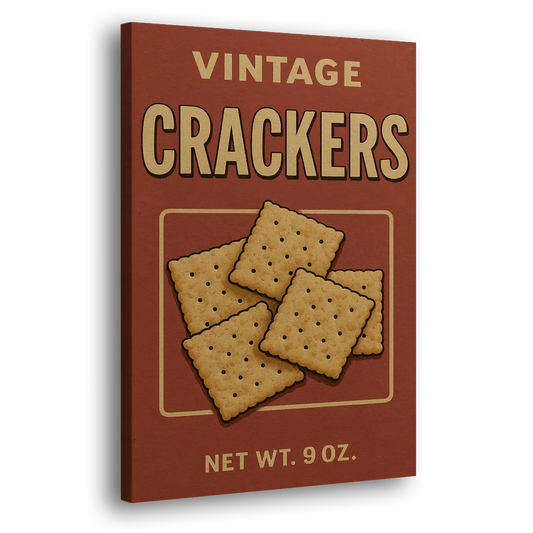 Vintage Crackers Side - Canvas Wall Art