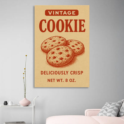 Vintage Deliciously Crisp Cookie Sitting Room - Canvas Wall Art