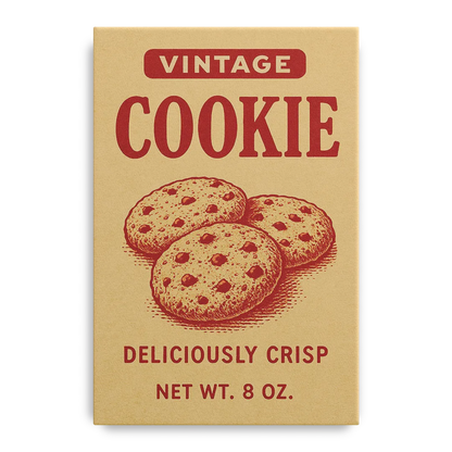 Vintage Deliciously Crisp Cookie Front - Canvas Wall Art