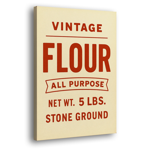Vintage Flour - Canvas Wall Art - Side
