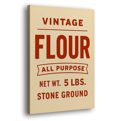 Vintage Flour Side - Canvas Wall Art