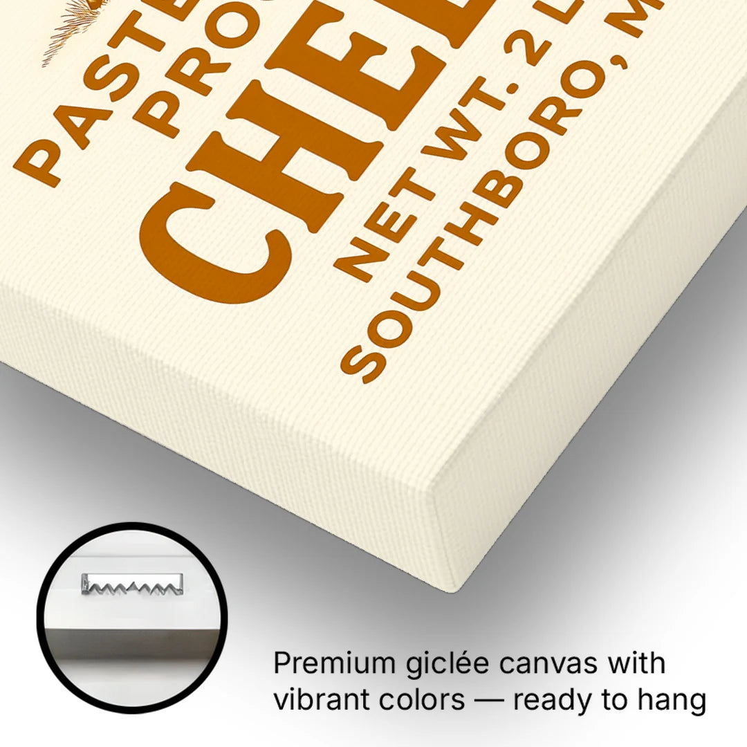 Vintage Golden Peak Cheese - Canvas Wall Art - Gallery Wrap Corner