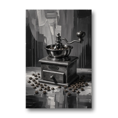 Vintage Hand-Crank Coffee Grinder for the Kitchen - Canvas Wall Art - Front