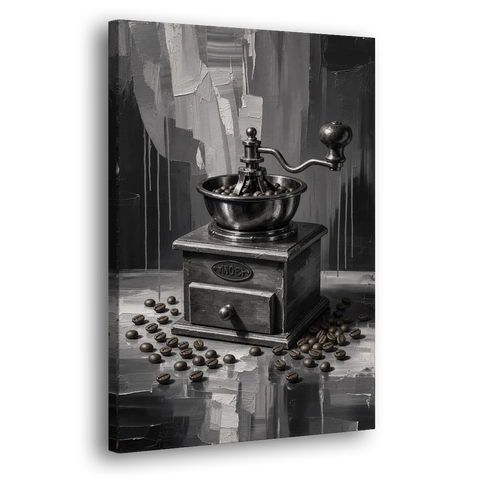 Vintage Hand-Crank Coffee Grinder for the Kitchen - Canvas Wall Art