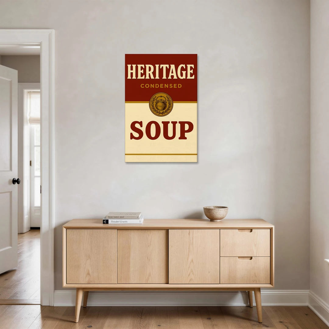 Vintage Heritage Soup - Canvas Wall Art - Coffee Table - 24x36