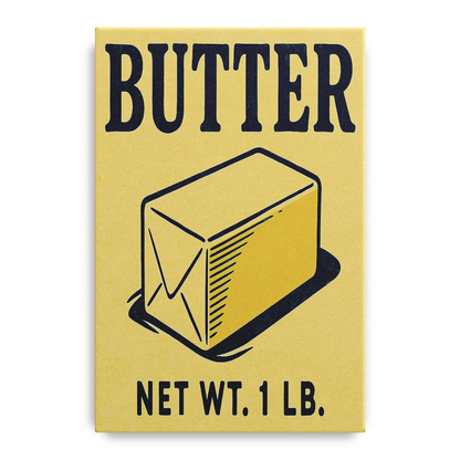 Vintage Natural Butter Front - Canvas Wall Art