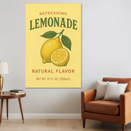 Vintage Natural Lemonade - Canvas Wall Art - Sofa - 40x60
