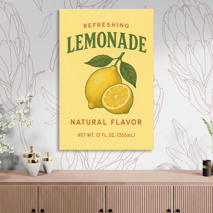 Vintage Natural Lemonade Sitting Room - Canvas Wall Art