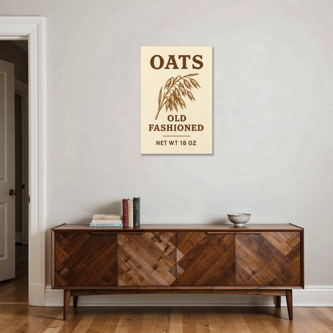 Vintage Oats Old Fashioned - Canvas Wall Art - Coffee Table - 24x36