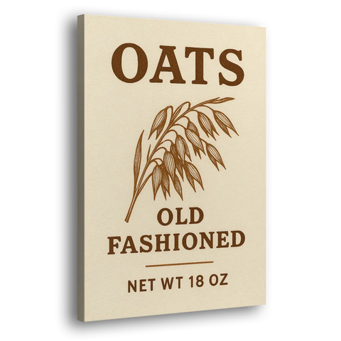 Vintage Oats Old Fashioned - Canvas Wall Art
