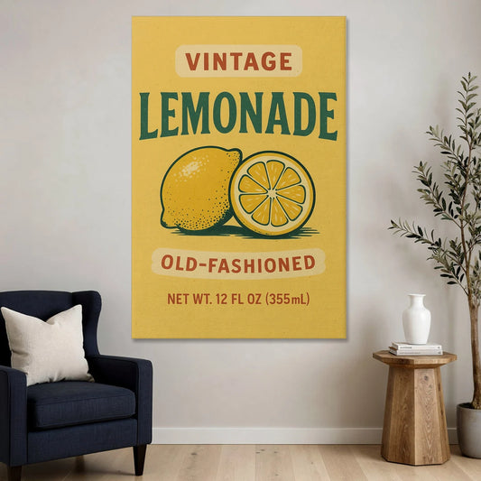 Vintage Old Fashioned Lemonade - Canvas Wall Art - Sofa - 40x60