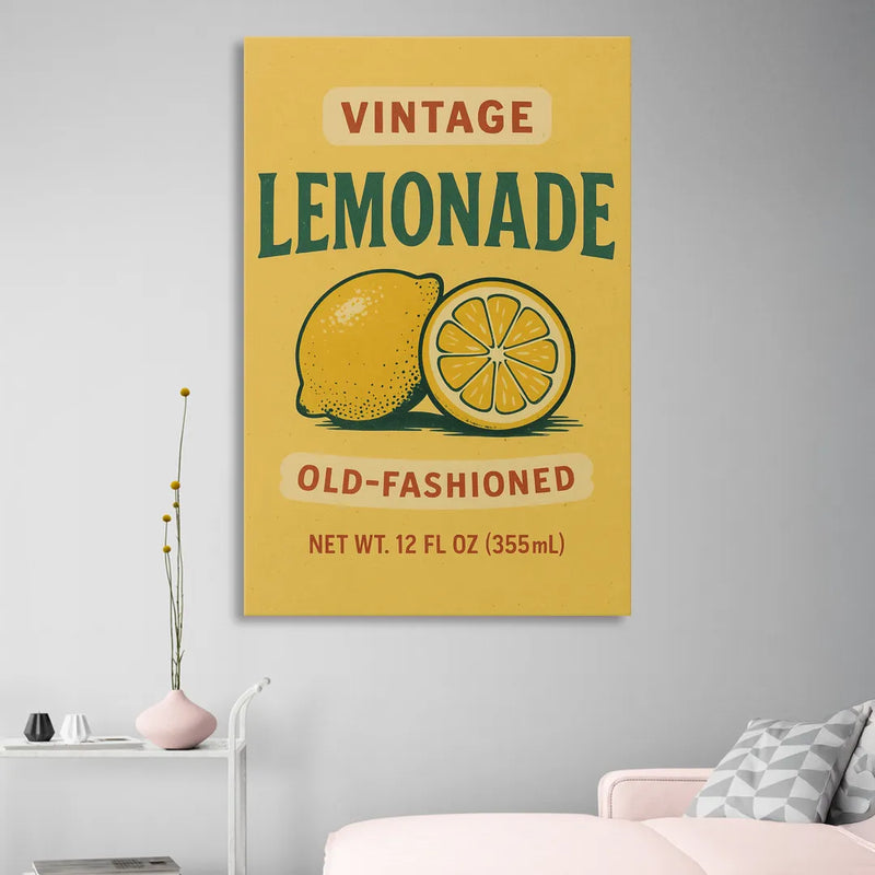 Vintage Old Fashioned Lemonade Sitting Room - Canvas Wall Art