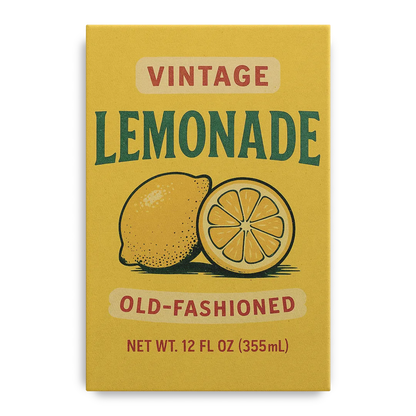 Vintage Old Fashioned Lemonade Front - Canvas Wall Art
