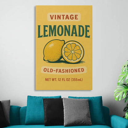 Vintage Old Fashioned Lemonade Living Room - Canvas Wall Art